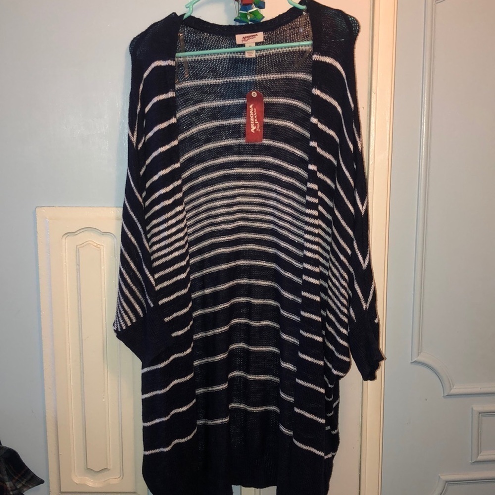 Arizona jean co Long cardigan navy striped